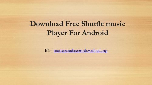 Download Latest Music Player For Android